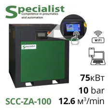 Гвинтовий компресор 12600 л/хв, 10 бар, 75 кВт (SCC-ZA-100)
