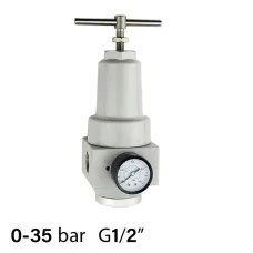 Регулятор тиску повітря з манометром 1/2"~1", 35 бар, до 7600 л/хв (серія SA-RH-15)