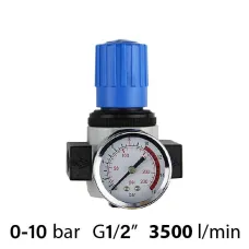 Регулятор тиску повітря з манометром M5~1", 10 бар, до 11500 л/хв (серія SA-RN 40-15)