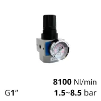 Регулятор тиску повітря з манометром 1/4"~1/2", 10 бар, до 8100 л/хв (серія SA-RU 60-25) 