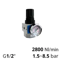 Регулятор тиску повітря з манометром 1/4"~1/2", 10 бар, до 8100 л/хв (серія SA-RU 40-15)