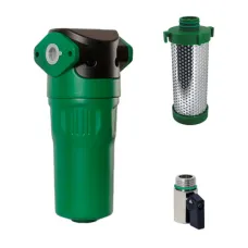  SCC-FJ20-20(H) РІЗЬБА ВХОДУ-ВИХОДУ ¾″ Вугільний фільтр для компресору  ¾″ на 2,3 м³/хв з індикатором засмічення та без БЕЗ КРІПЛЕННЯ  БЕЗ ІНДИКАТОРУ