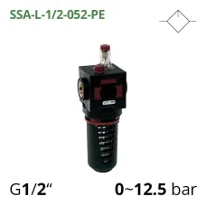 Лубрикатор 15000 л/хв, 1/4", 1/2", 0~12.5 бар (AIRCOMP SSA-L-1/2-052-PE)