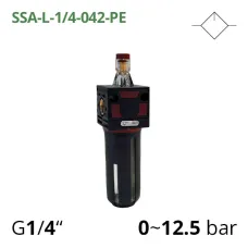 Лубрикатор 15000 л/хв, 1/4", 1/2", 0~12.5 бар (AIRCOMP SSA-L-1/4-042-PE)