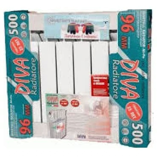 Радіатор біметалевий DIVA 96/500 (збірка 10 секцій по 202 Вт)