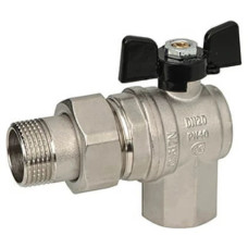 Кран кутовий з накидною гайкою BUGATTI під пломбу ВВ 3/4*1/2  (60)