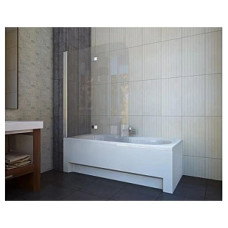 Шторка на ванну двоелементна KOLLER POOL Waterfall Line QP97 1150х1400 мм. chrome;grape - ліва