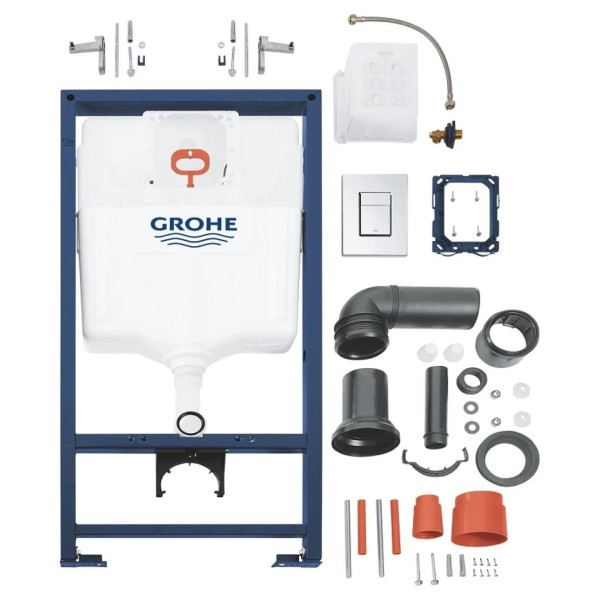 Інсталяційна система для унітазу 3 в 1 GROHE Rapid SL, кнопка хром