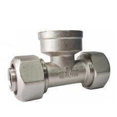 Трійник розбірний JG 16х1/2"Вх16