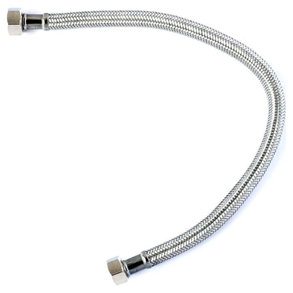 Шланг Kottman 3/8" Вх1/2"В 0,3м в нержавіючому обплетені для води