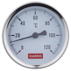 Термометр KARRO 1/2" Ø63мм 120ºC  KR1039