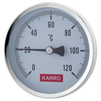 Термометр KARRO 1/2" Ø80мм 120ºC KR1039