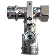 Кран кутовий BUGATTI АкваСтоп Valvob 1/2х1/2х3/4 (Італія) 8770009