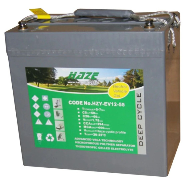 Акумуляторна батарея HAZE HZY-EV12-55 (12V/59,7Ah) гель