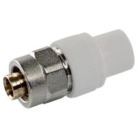 Перехід комб. PPR 20вн.- PEX 16х2 Tebo сірий 50/30