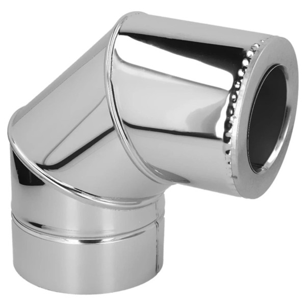Коліно STALAR STANDART TERMO AISI 304 ø150/220 87° нерж/нерж 1 мм