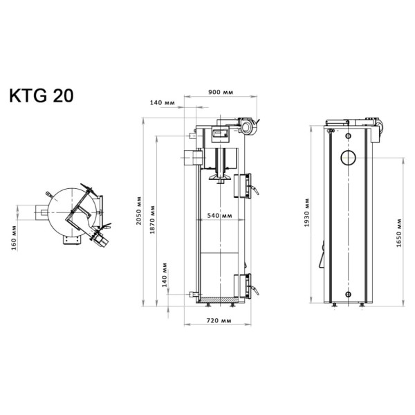 Котел твердопаливний HIDROMIX 20 кВт HI-LBM20