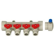Колектор KALDE 1"х4 red