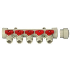 Колектор KALDE 1"х5 red