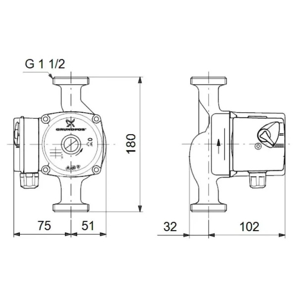 Насос циркуляційний GRUNDFOS GPD 25/60-180 б/г тер