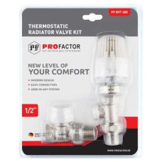 Комплект радіаторний термостатичний PROFACTOR 1/2" прямий