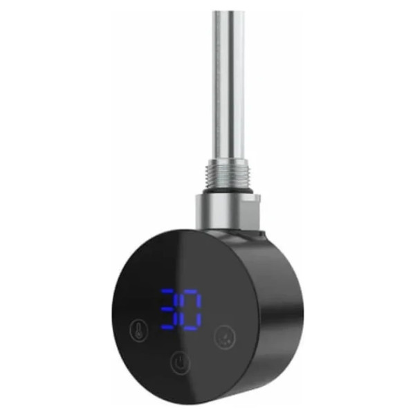 Тен до рушникосушки Onlyheat Agate Black 0,6кВт 1/2 з трійником 53.5 см