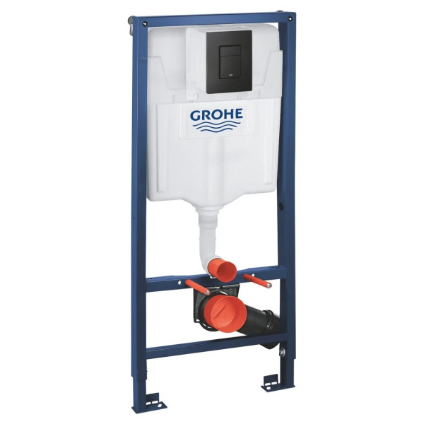 Інсталяційна система 3 в 1 GROHE Rapid SL, чорна кнопка