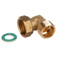 Штуцер кутовий (Коліно з накидною гайкою) SIZER 1/2"З х 1/2"В