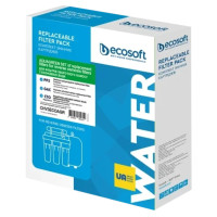 Покращений комплект картриджів ECOSOFT 1-2-3 для фільтрів зворотного осмосу з економією води