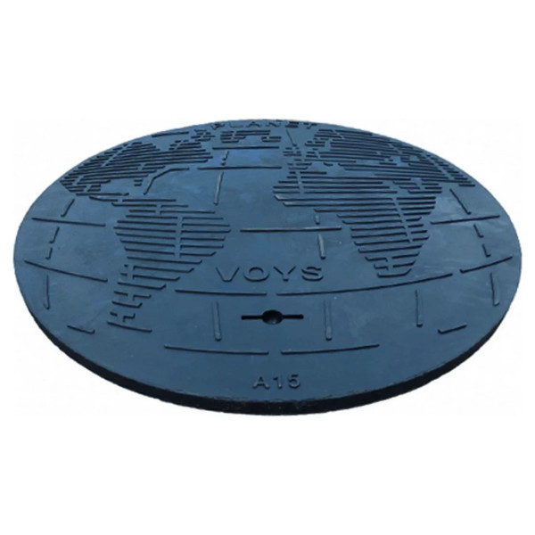 Люк каналізаційний полімерпіщаний d1,12м (А15) "PLANET"  чорний