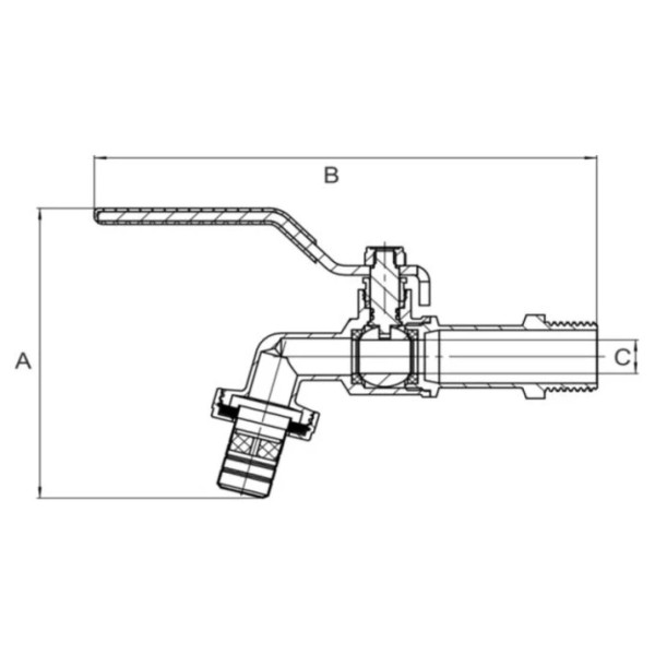 Кран поливальний ASG 1/2"  (8/64)
