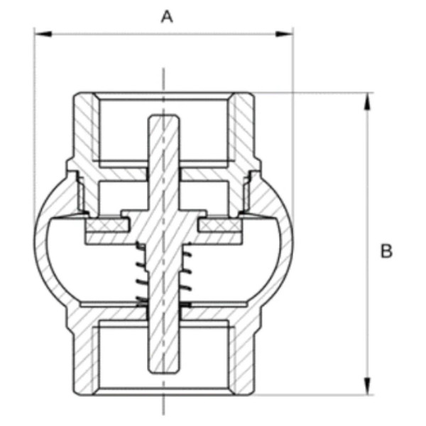 Зворотній клапан ASG+ 1/2" нікель (15/120)