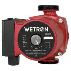 Насос циркуляційний WETRON 0.25кВт Hmax 8м Qmax 110л/хв бордо +гайки