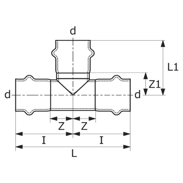 Трійник редукційний ASG INOX 28х22