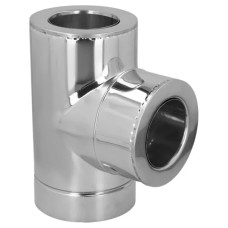 Трійник STALAR STANDART TERMO AISI 304 ø220/280 87° нерж/нерж 1,0 мм