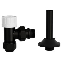 Кран радіаторний ASG SMART 1/2" кутовий термостатичний Black