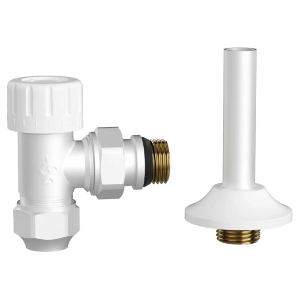 Кран радіаторний ASG SMART 1/2" кутовий термостатичний White