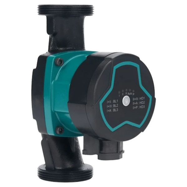 Насос циркуляційний AQUATICA енергозберігаючий 5-90Вт Hmax 8м Qmax 73л/хв Ø2" 180мм + гайки Ø1¼"