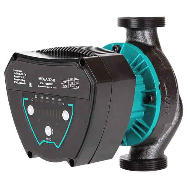 Насос циркуляційний AQUATICA енергозберігаючий 8-130Вт Hmax 8м Qmax 133л/хв Ø2" 180мм + гайки  Ø1¼"