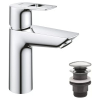 Змішувач для умивальника GROHE BauLoop New M-Size з донним клапаном