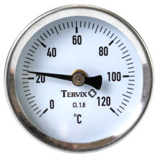 Термометр біметалічний TERVIX Pro Line 63/50мм 0-120С 1/2" аксіальний