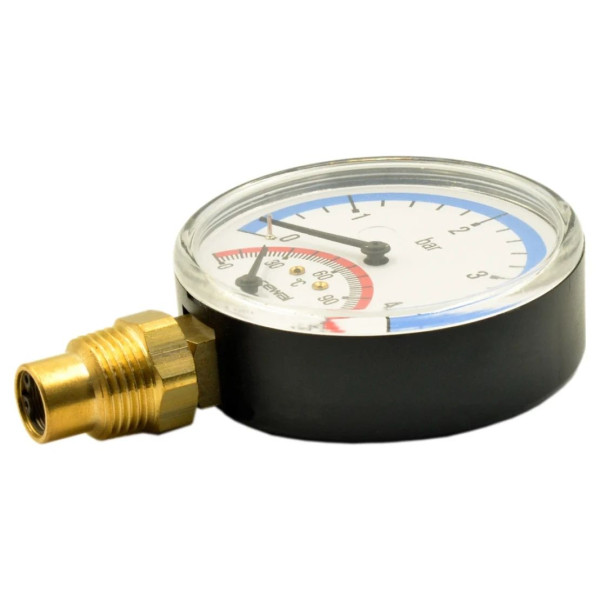 Термоманометр радіальний CEWAL TRP 80 VI 1/2" 0-4 бар/0-120°С