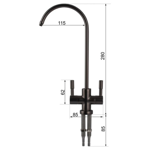 Кран для зворотнього осмосу Globus Lux LAZER GLLR-76A-GP