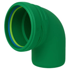 Коліно каналізаційне ASG R Line PP 160х87° зовнішнє (Зелене)